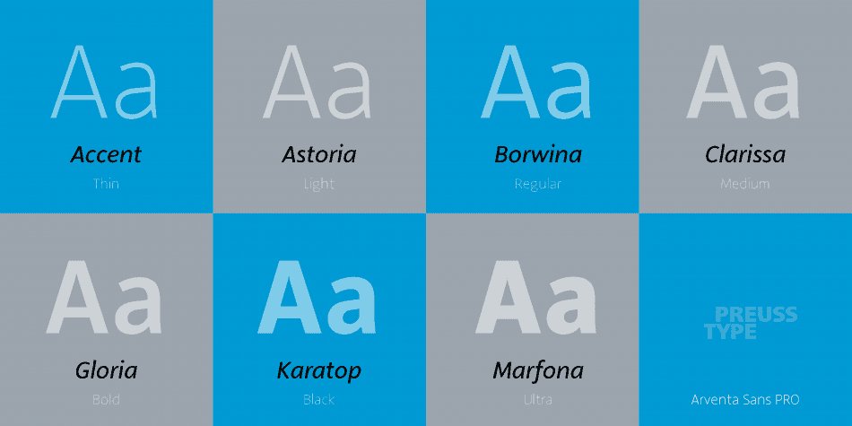 Arventa Sans Pro Font Image 2