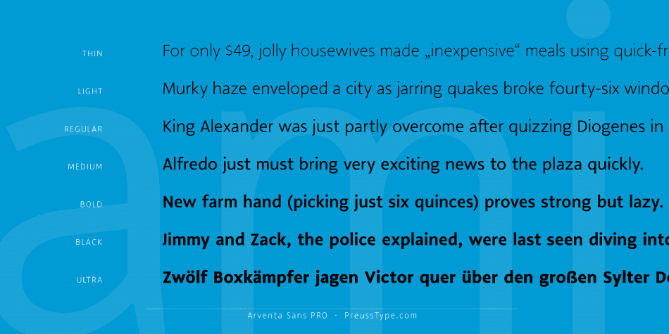 Arventa Sans Pro Font Image 3