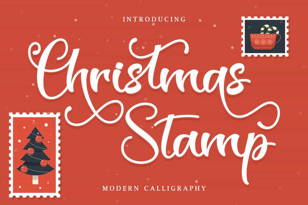 Christmas Stamp Font Image 1