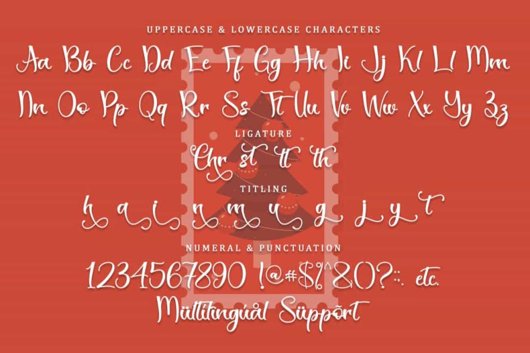 Christmas Stamp Font Image 3