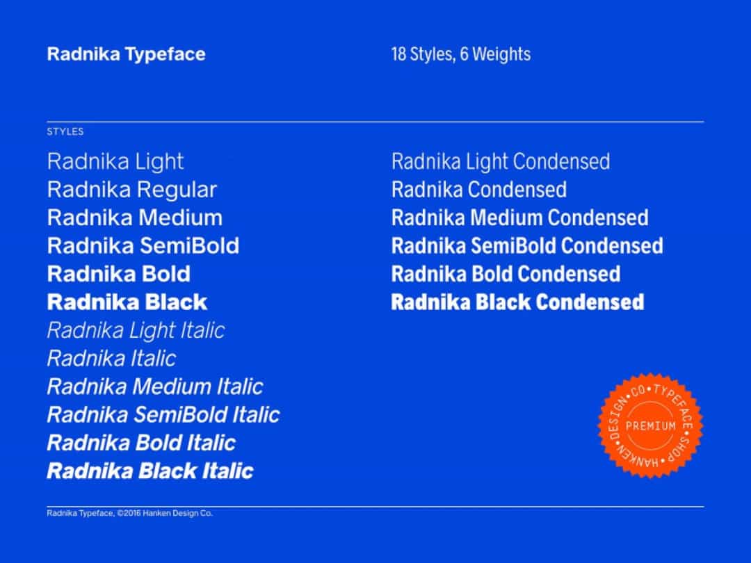 Radnika Font Image 2