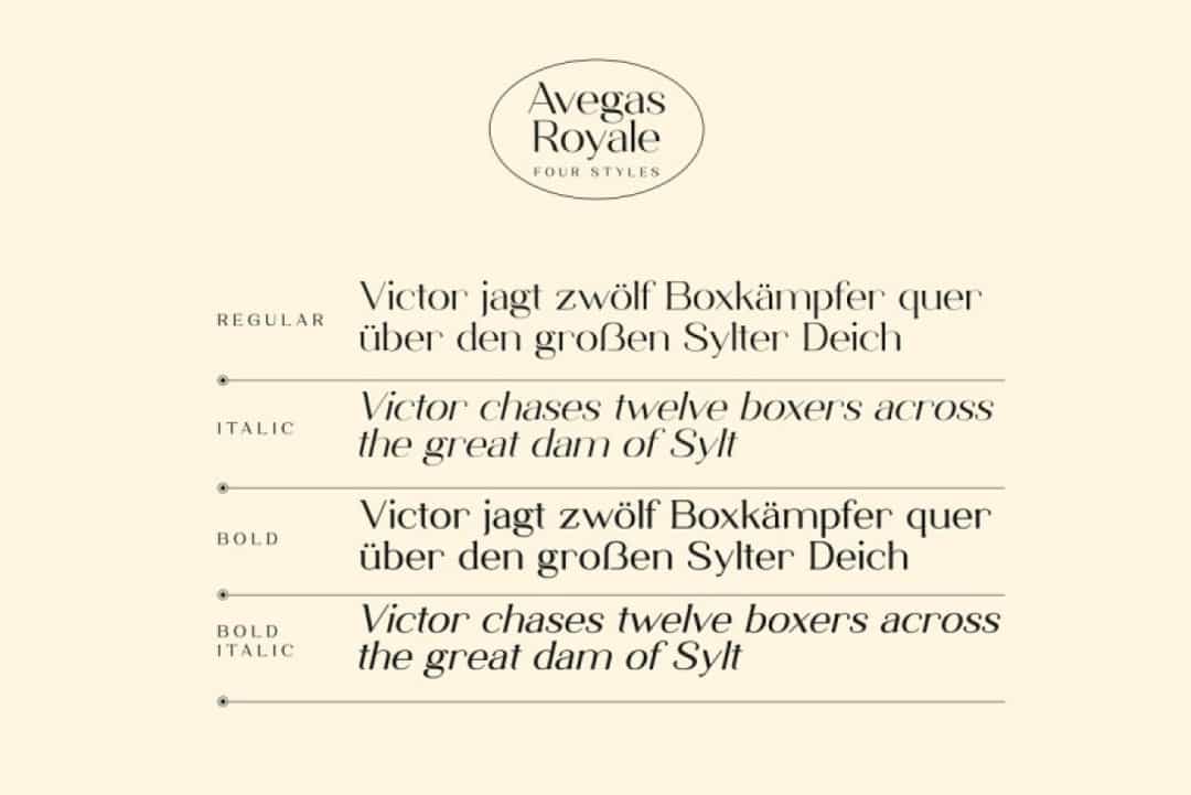 Avegas Royale Font Image 2