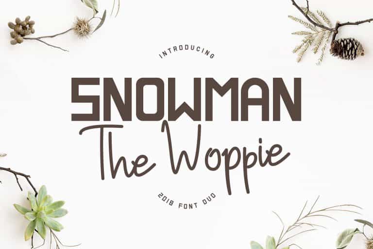 Snowman The Woppie Font Duo Image 1