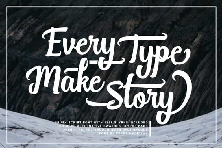 Break Stones Script Brush Font Image 2