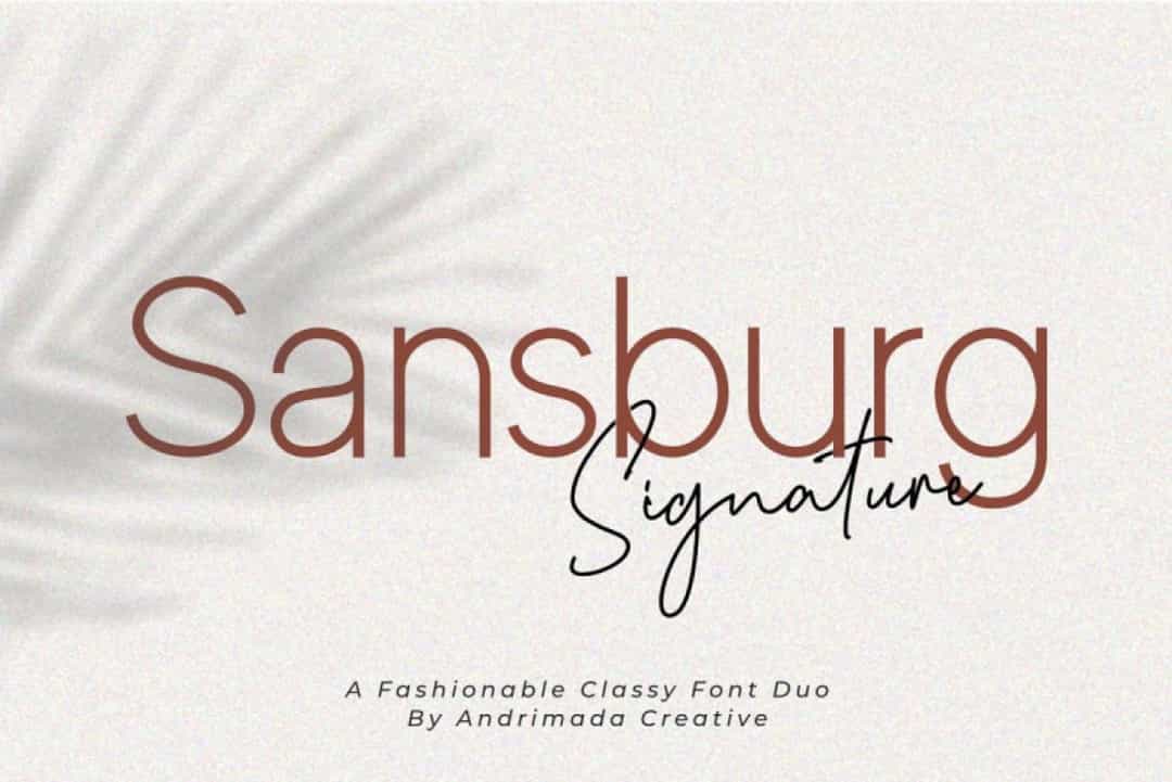 Sansburg Font Image 1