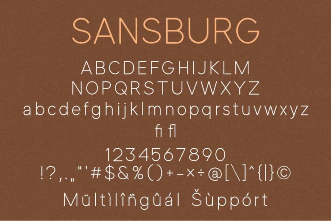 Sansburg Font Image 2