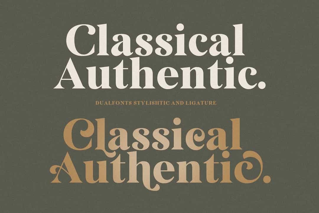 Classical Authentic Font Image 1