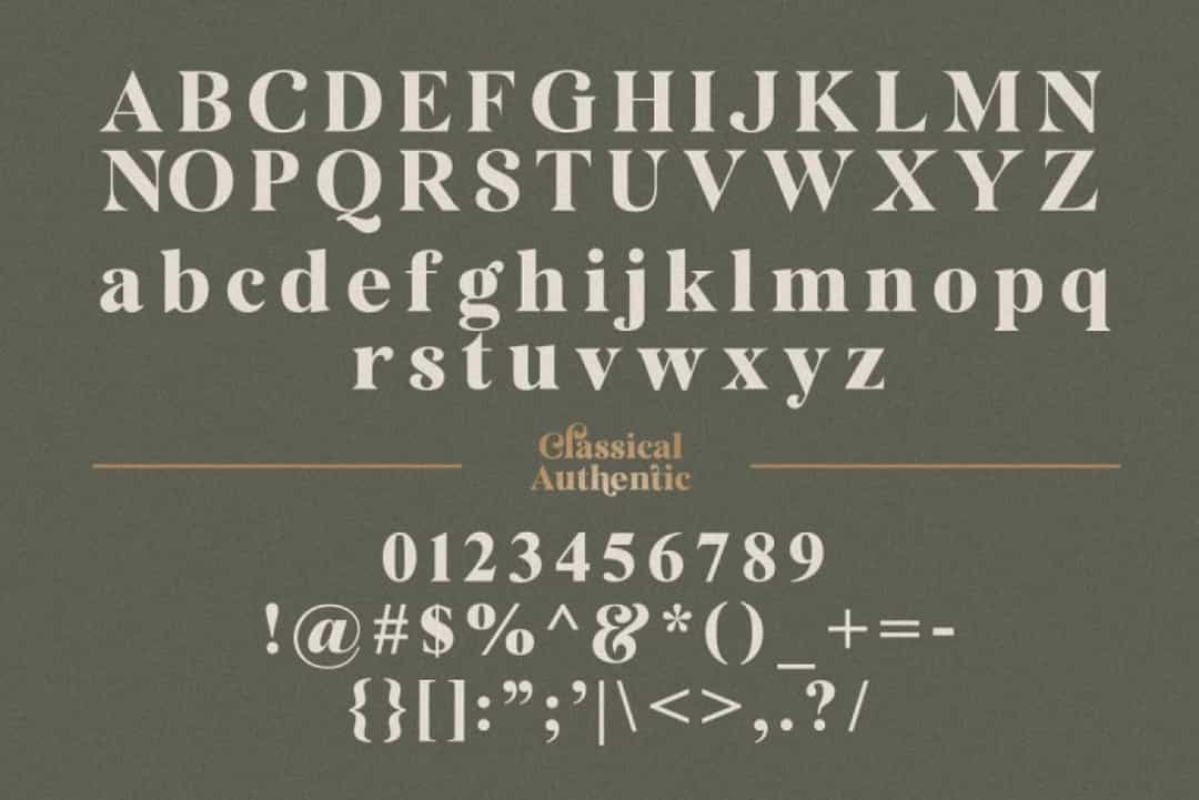 Classical Authentic Font Image 3
