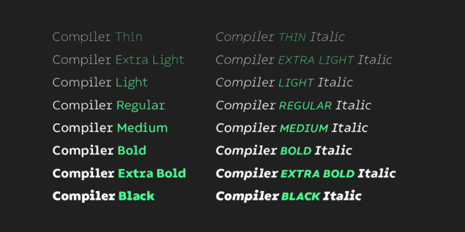 Compiler Font Family Image 2