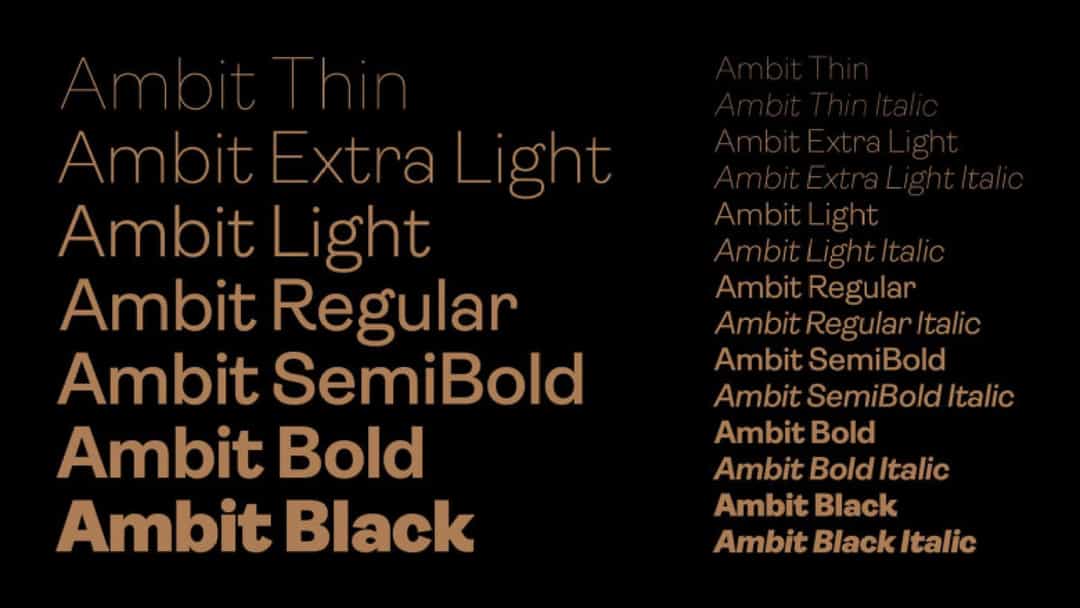 Ambit Font Family Image 2