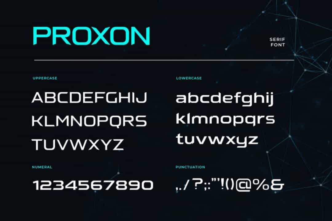 Proxon Font Image 3