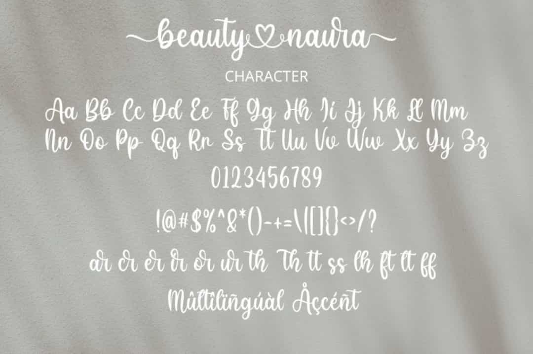 Beauty Naura Font Image 5