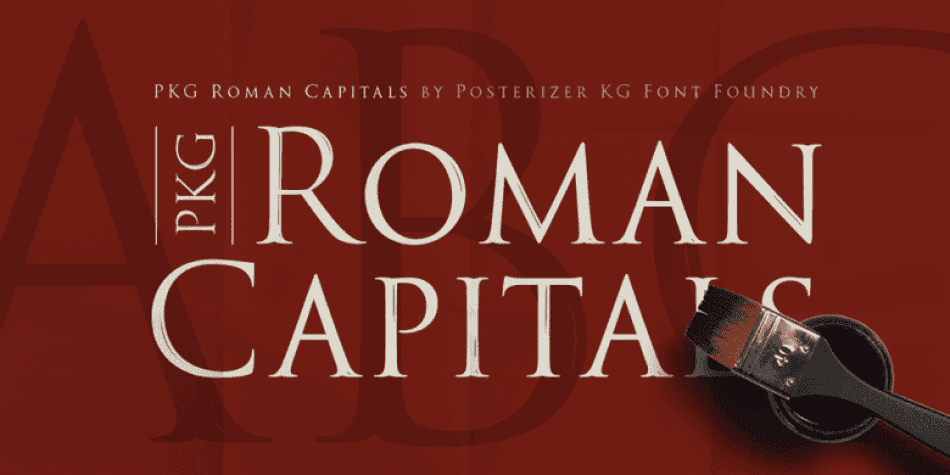 PKG Roman Capitals Font Image 1