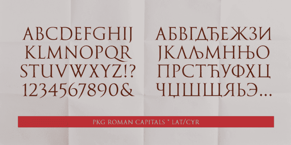 PKG Roman Capitals Font Image 3