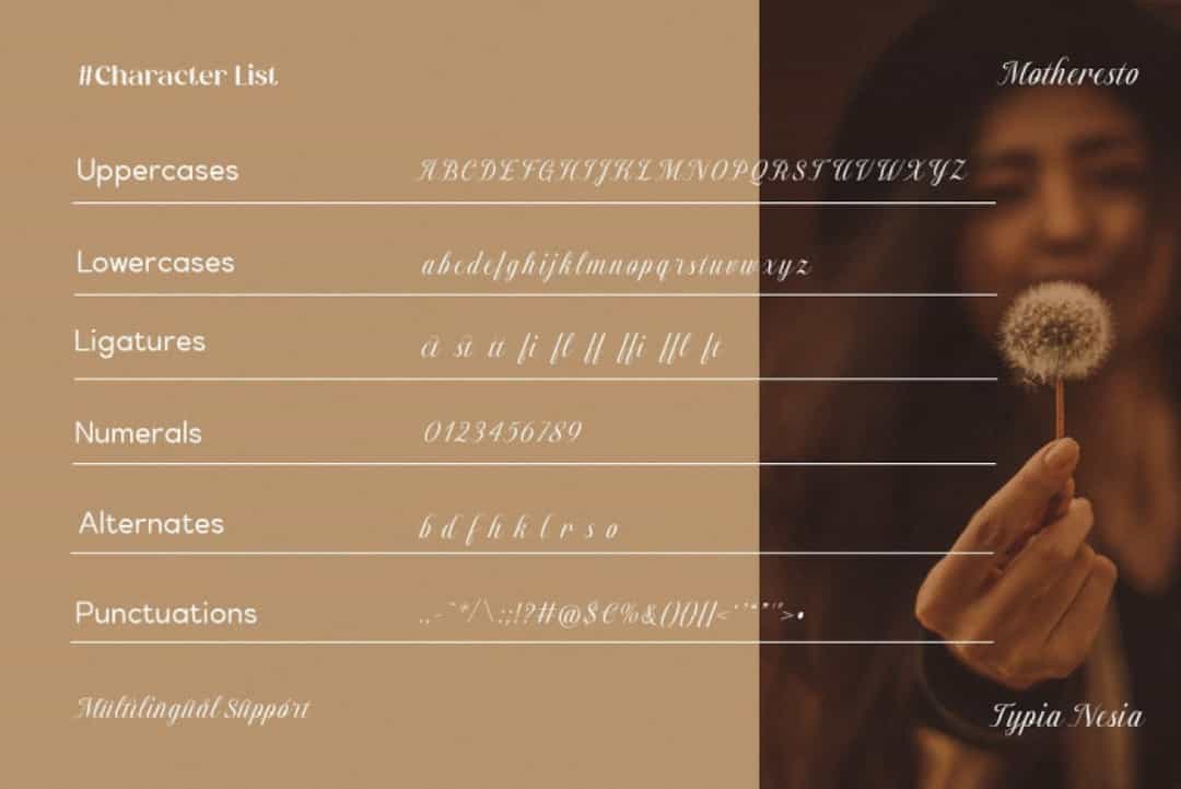 Motheresto Font Image 3
