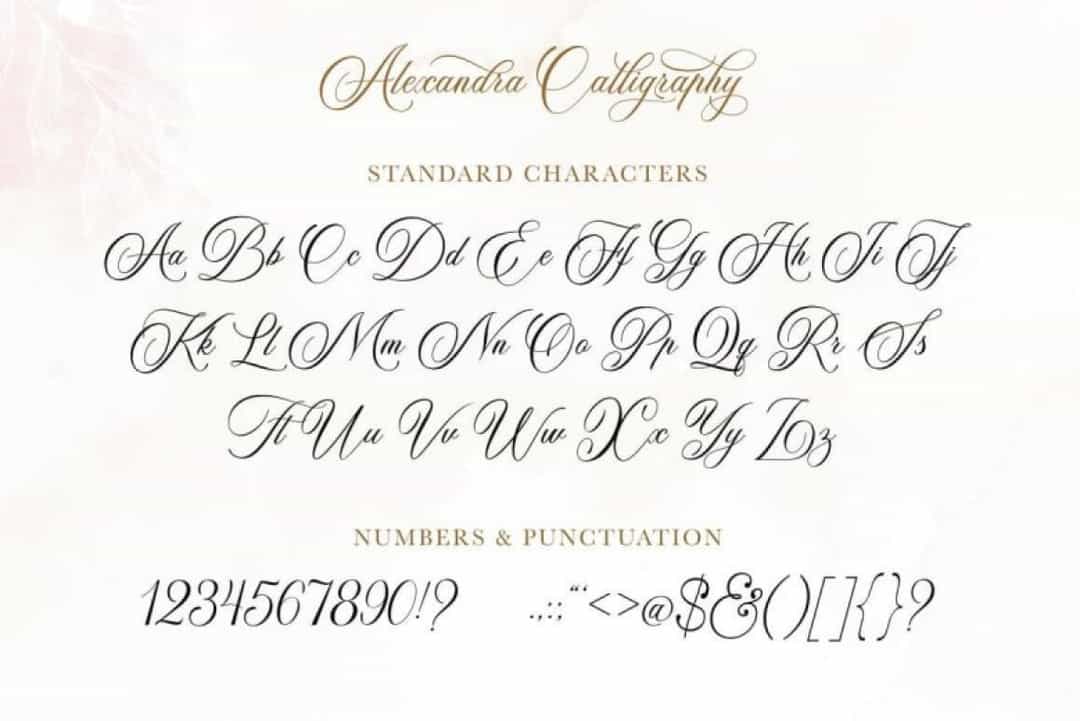 Alexandra Calligraphy Font Image 3