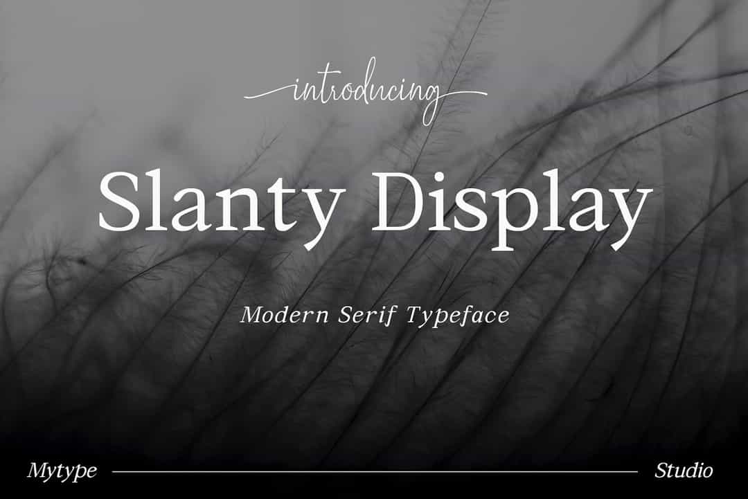 Slanty Display Font Image 1