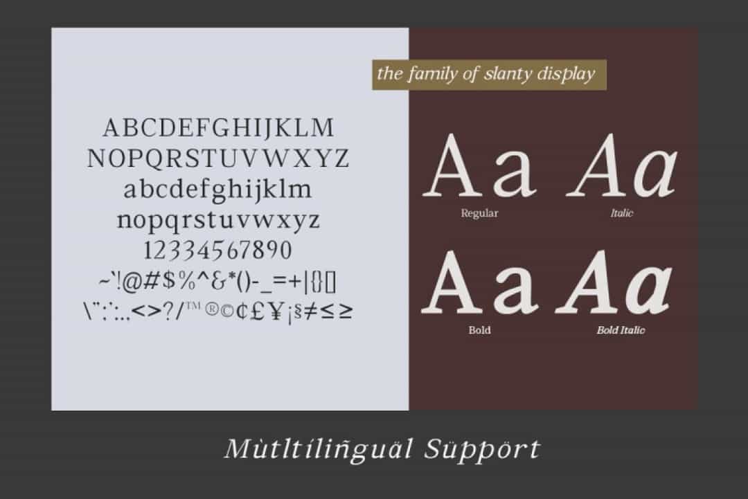 Slanty Display Font Image 3