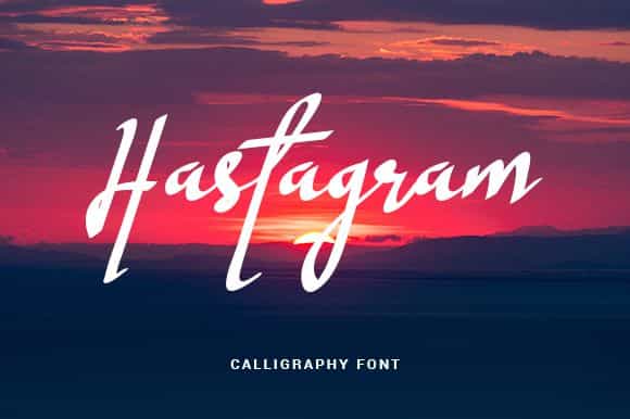 Hastagram Calligraphy Font Image 1