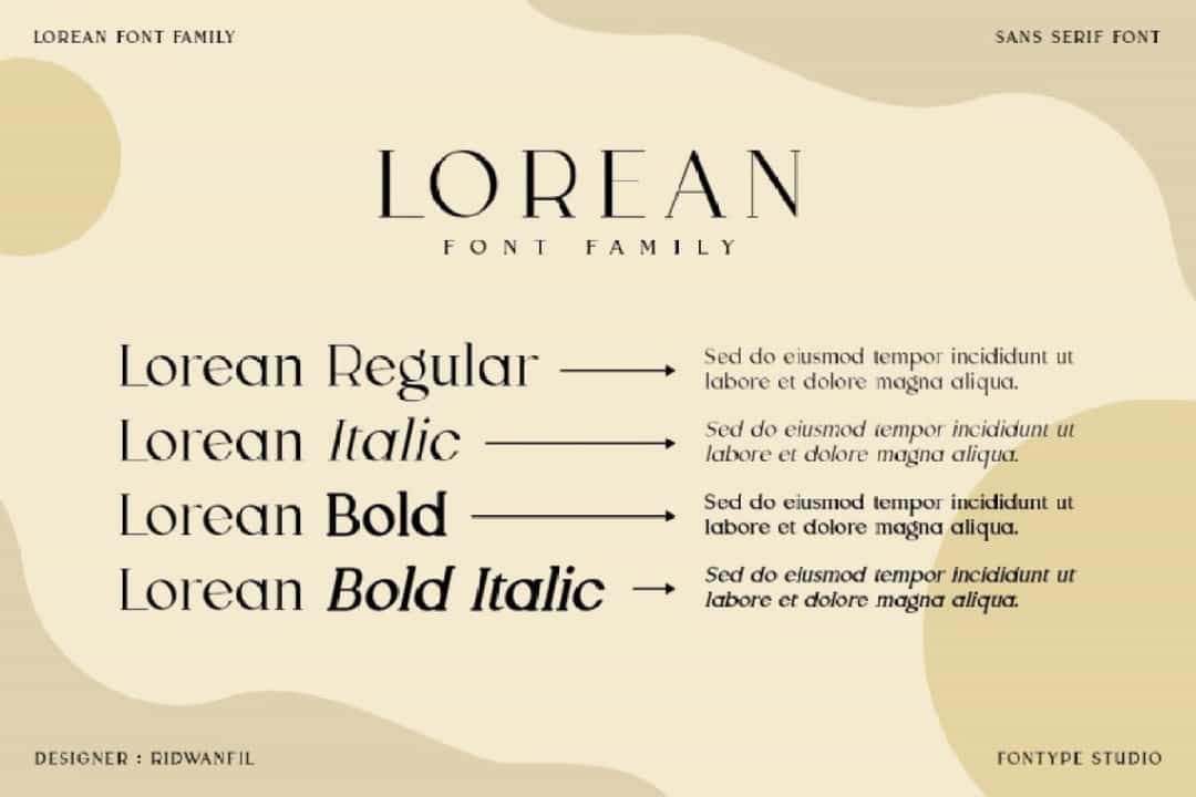 Lorean Font Image 2