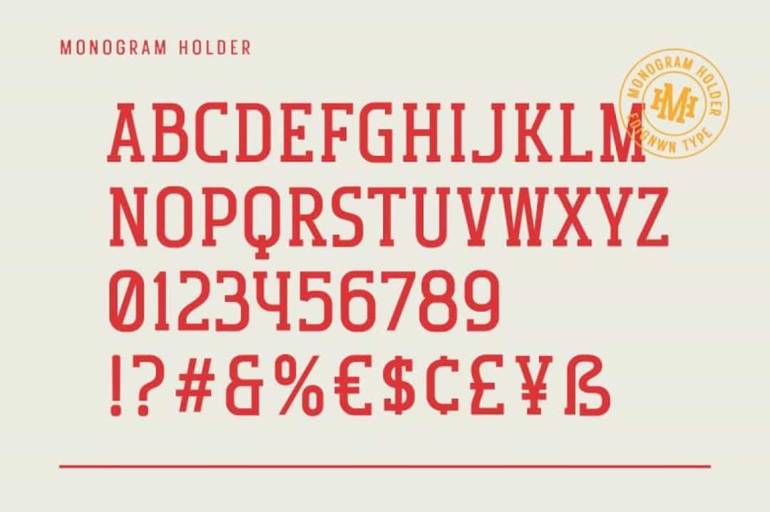 Monogram Holder Font Image 3
