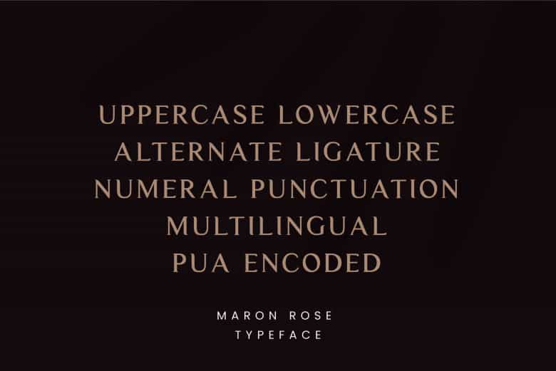 Mron Rose Font Image 3