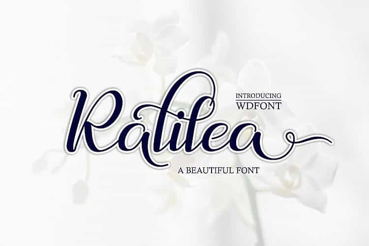 Ralilea Script Font Image 1