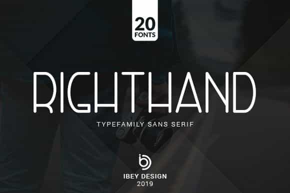 Right Hand Font Family Image 1