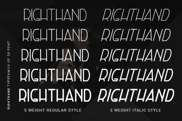 Right Hand Font Family Image 2