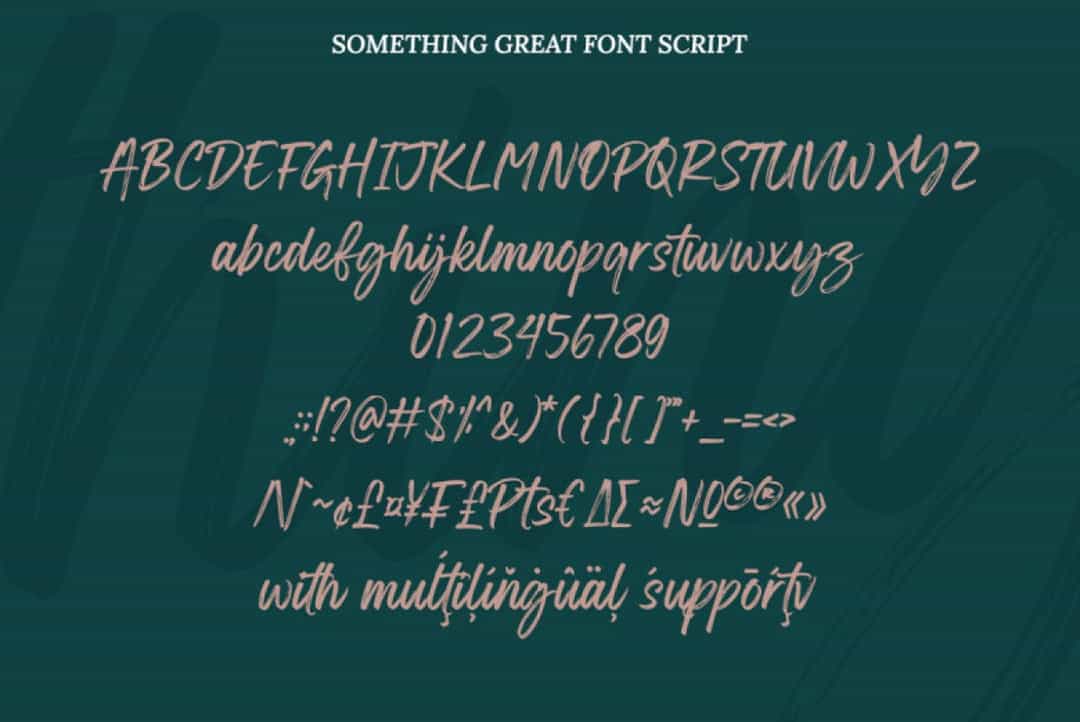 Something Great Font Image 3