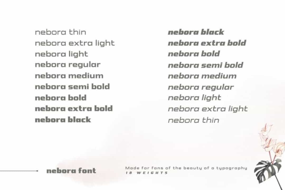 Nebora Font Image 2