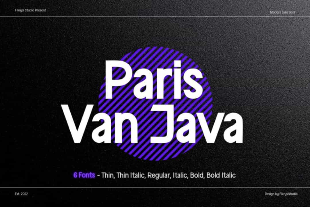 Paris Van Java Font Image 1