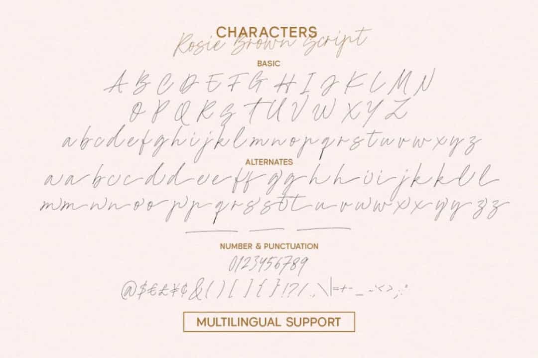 Rosie Brown Font Image 3