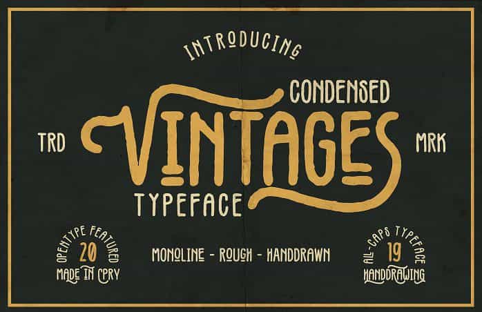 Vintages Typeface Image 1