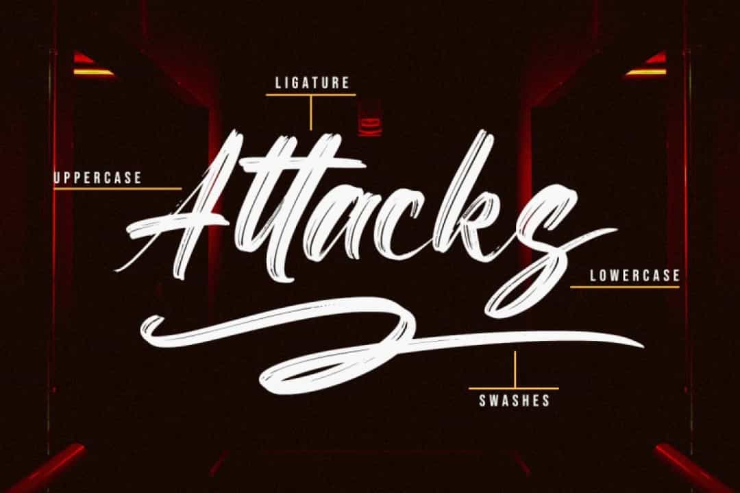 Attacks Brush Font Image 2