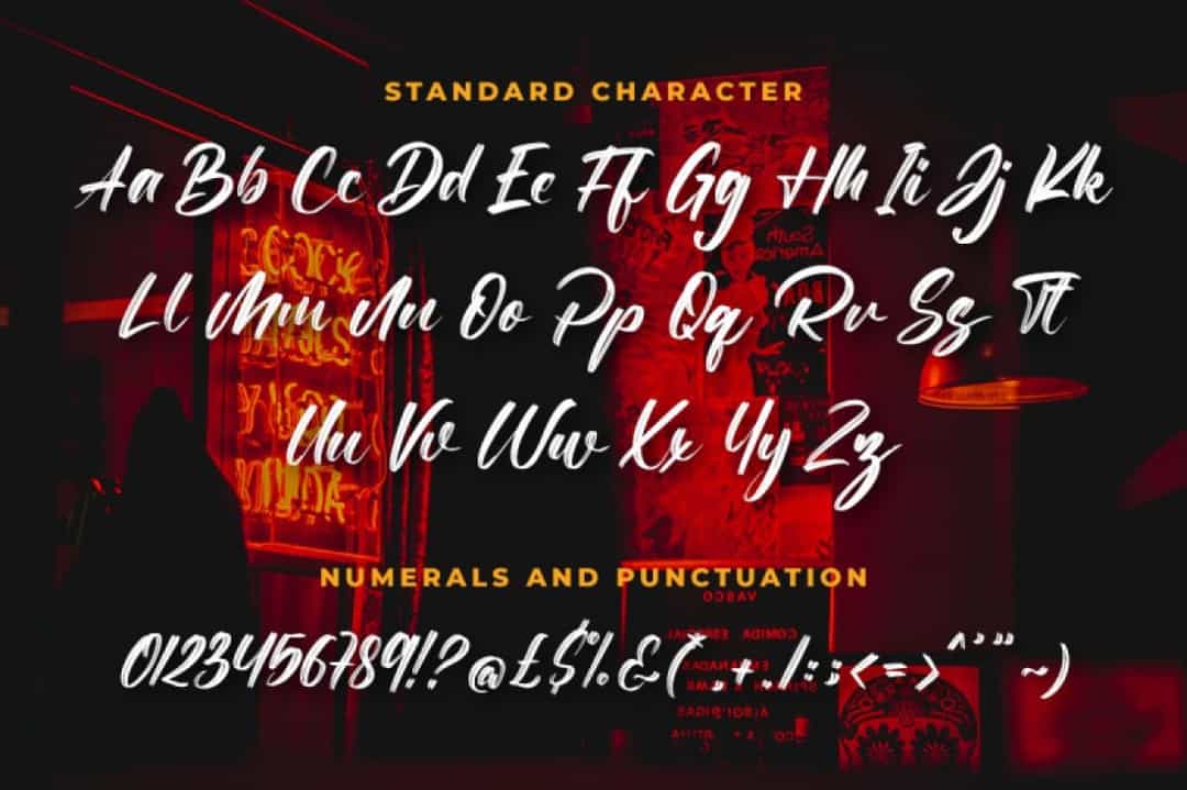 Attacks Brush Font Image 3