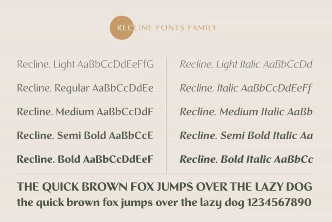 Recline Font Image 2