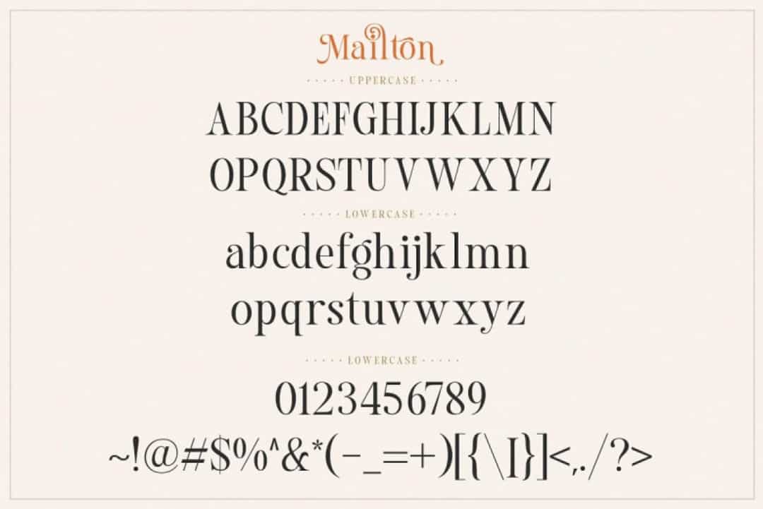 Mailton Font Image 3