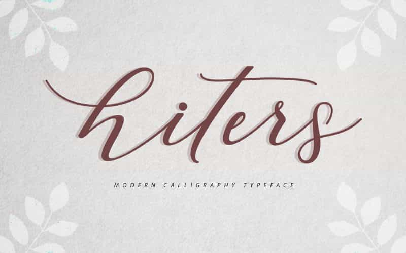 Hiters Calligraphy Font Image 1