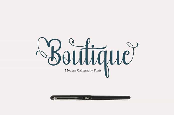 Boutique Calligraphy Font Image 1