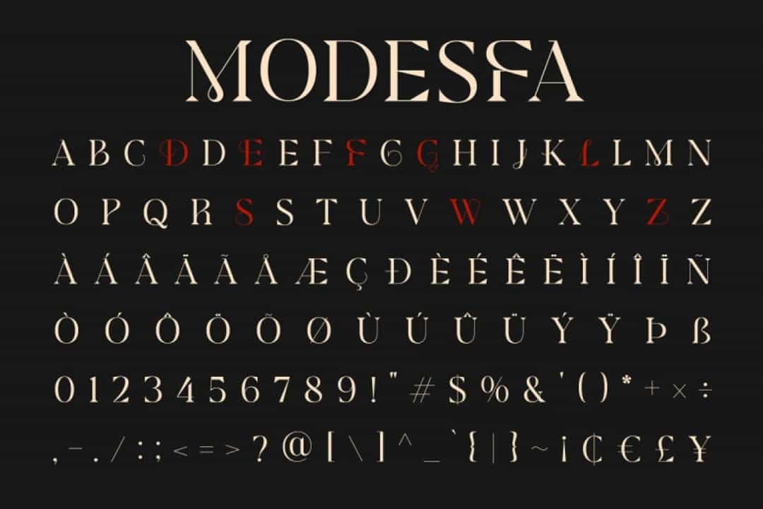 Modesfa Font Image 3