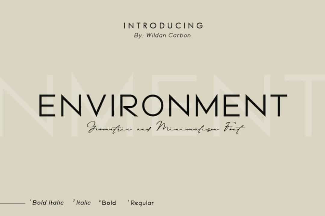 Environment Font Image 1