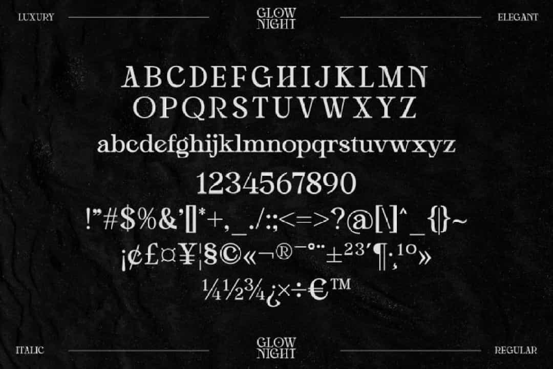 Glow Night Font Image 3