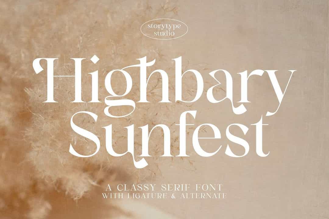 Highbary Sunfest Font Image 1