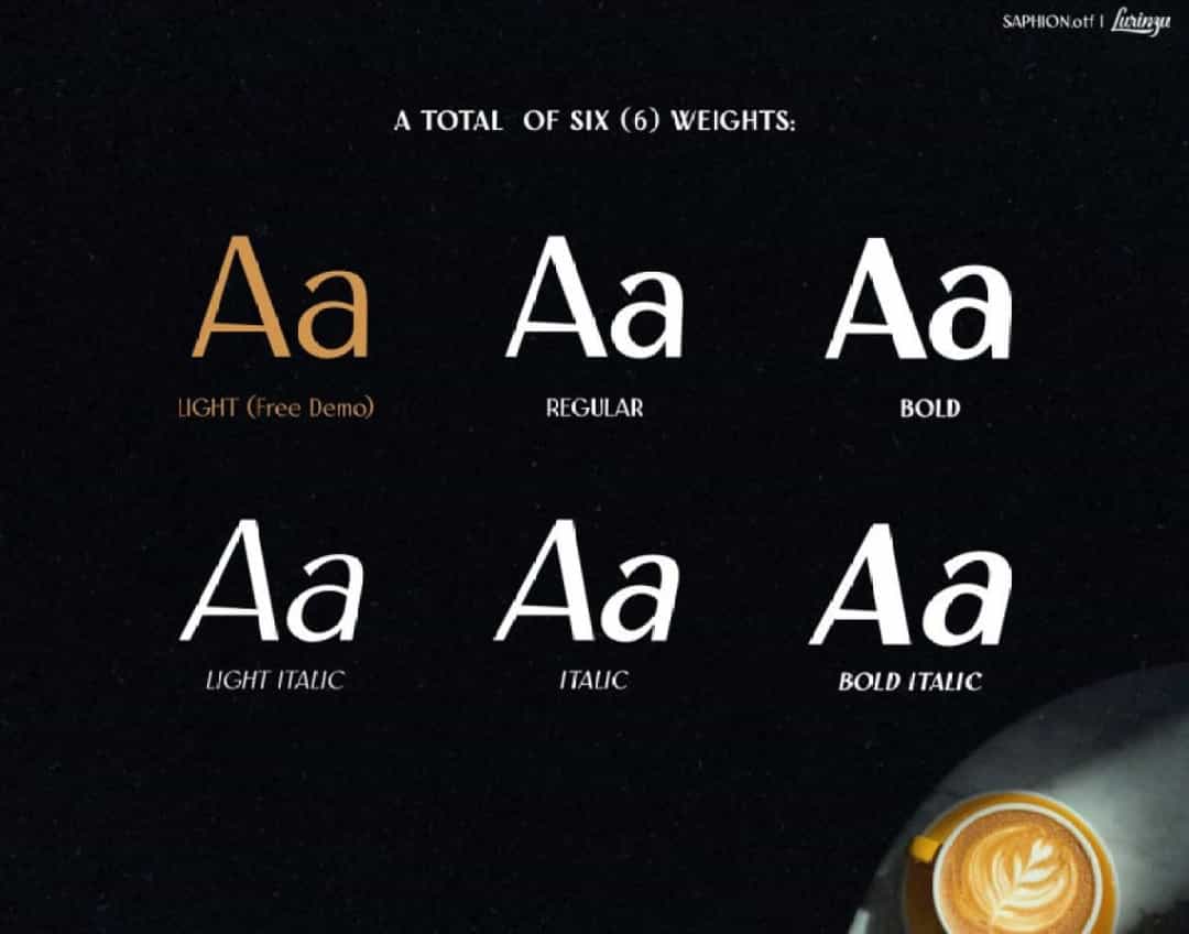 Saphion Font Image 2