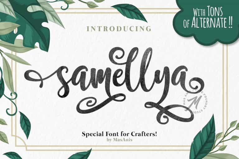 Samellya Script Font Image 1