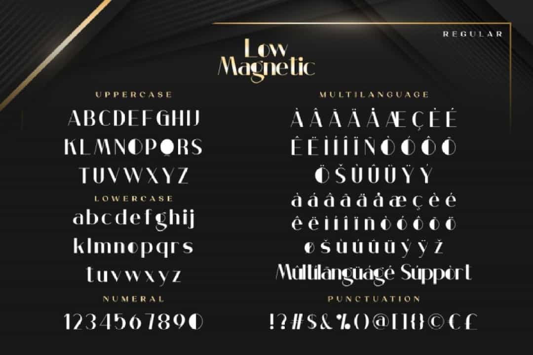 Low Magnetic Font Image 3