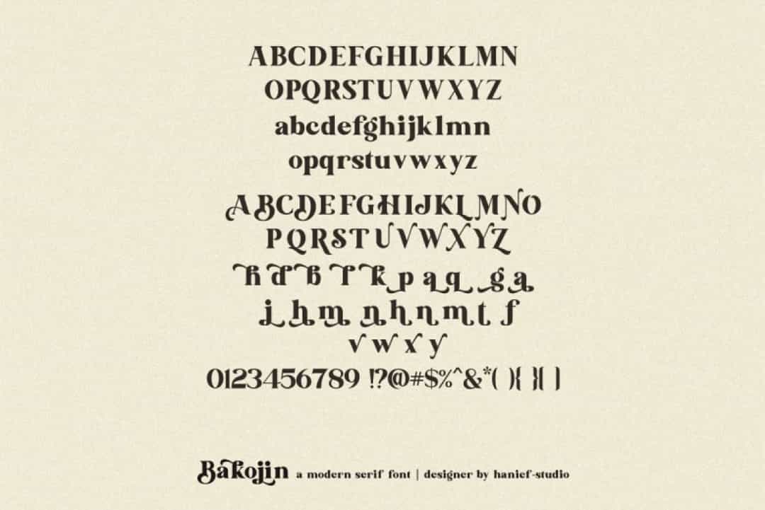 Bakojin Font Image 3