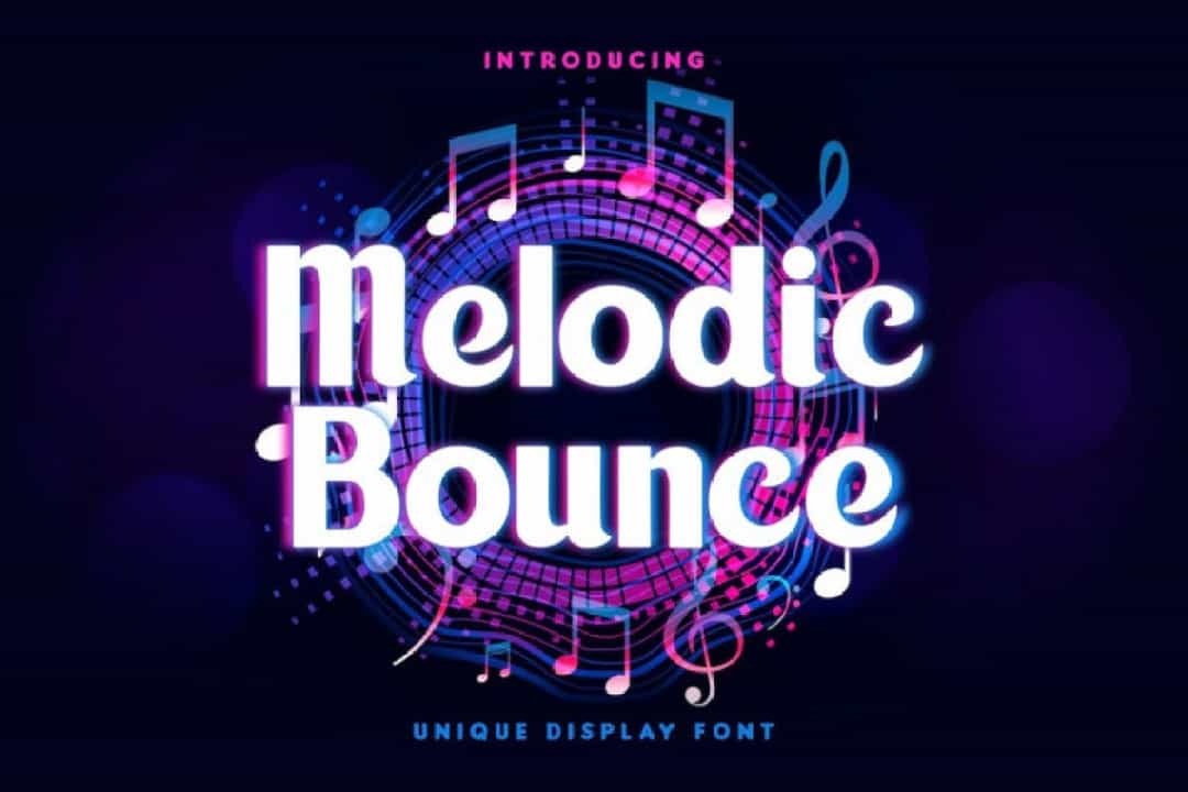 Melodic Bounce Font Image 1
