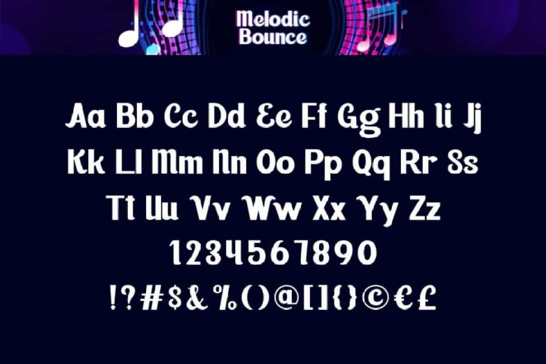 Melodic Bounce Font Image 3